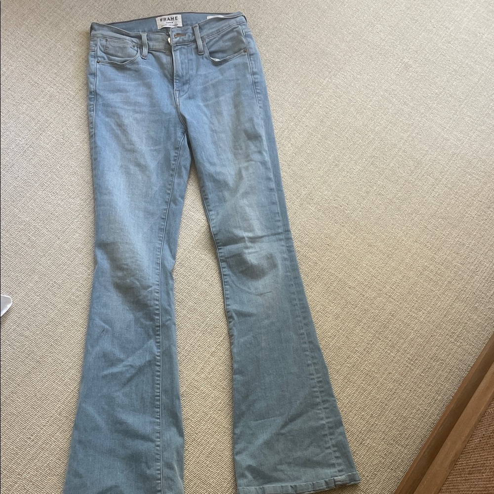 Frame Denim Women's Light Blue Wide Leg Jeans